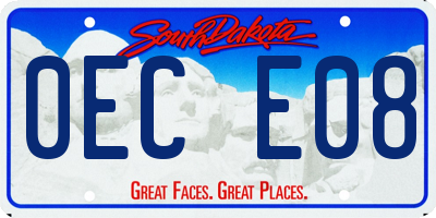 SD license plate 0ECE08