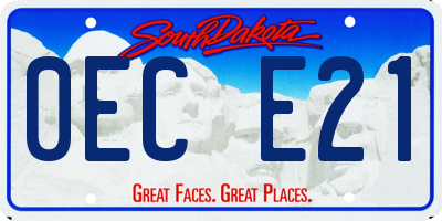SD license plate 0ECE21