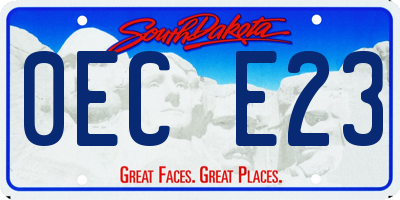 SD license plate 0ECE23