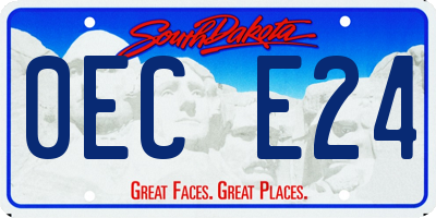 SD license plate 0ECE24