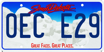SD license plate 0ECE29
