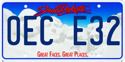 SD license plate 0ECE32