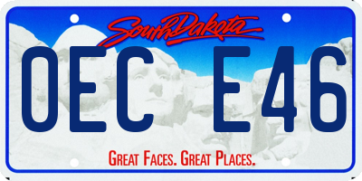SD license plate 0ECE46