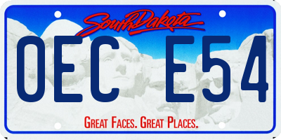 SD license plate 0ECE54