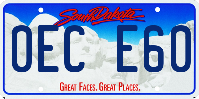 SD license plate 0ECE60