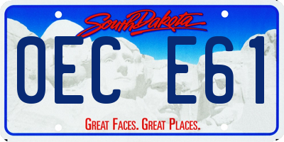 SD license plate 0ECE61
