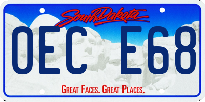 SD license plate 0ECE68
