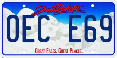 SD license plate 0ECE69