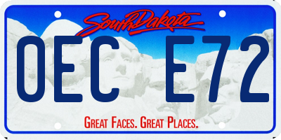 SD license plate 0ECE72