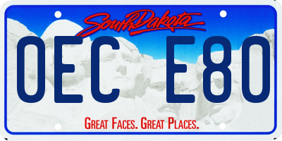 SD license plate 0ECE80
