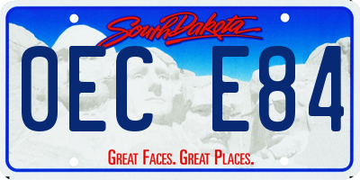 SD license plate 0ECE84