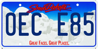 SD license plate 0ECE85