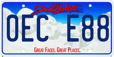 SD license plate 0ECE88