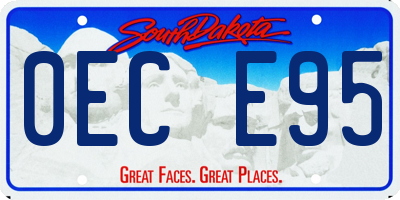 SD license plate 0ECE95