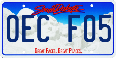 SD license plate 0ECF05