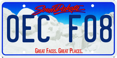 SD license plate 0ECF08