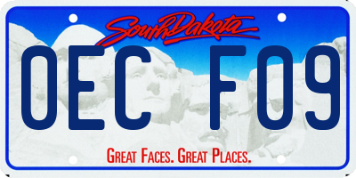 SD license plate 0ECF09