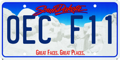 SD license plate 0ECF11