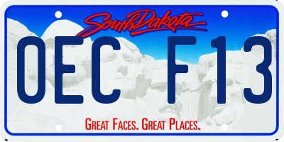 SD license plate 0ECF13