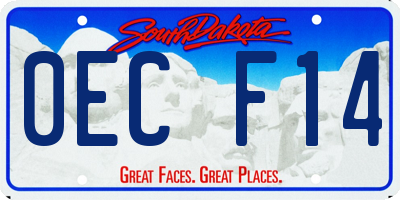 SD license plate 0ECF14