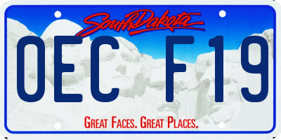 SD license plate 0ECF19