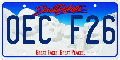 SD license plate 0ECF26