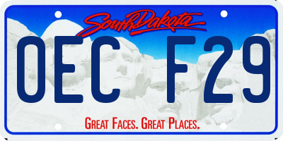 SD license plate 0ECF29