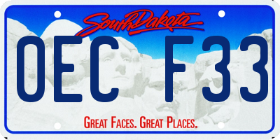SD license plate 0ECF33