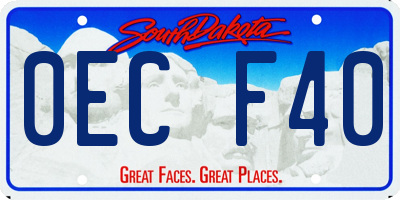 SD license plate 0ECF40