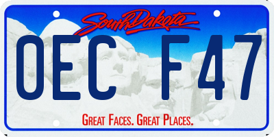 SD license plate 0ECF47