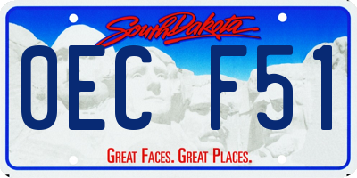 SD license plate 0ECF51