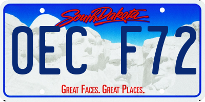 SD license plate 0ECF72