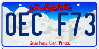 SD license plate 0ECF73