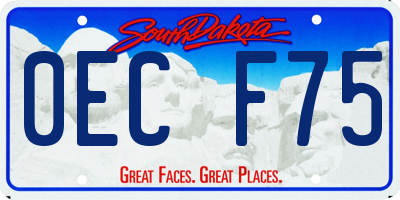 SD license plate 0ECF75