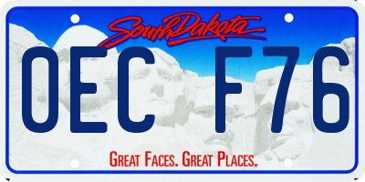 SD license plate 0ECF76