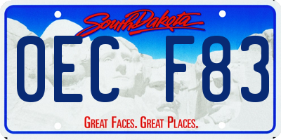 SD license plate 0ECF83