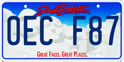 SD license plate 0ECF87