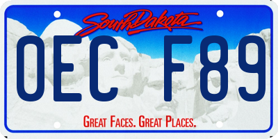 SD license plate 0ECF89