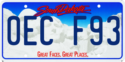 SD license plate 0ECF93