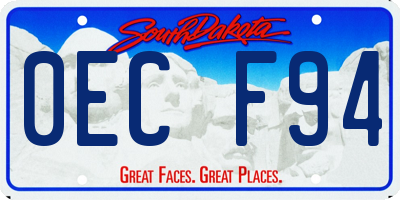 SD license plate 0ECF94