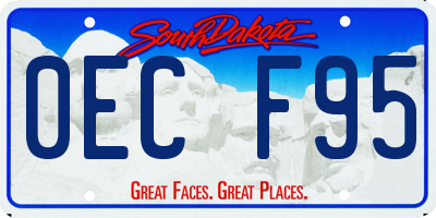 SD license plate 0ECF95