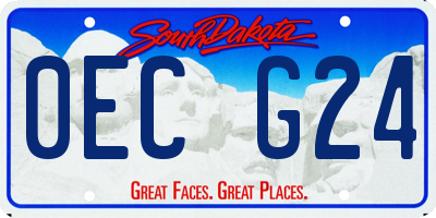 SD license plate 0ECG24