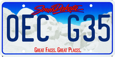 SD license plate 0ECG35