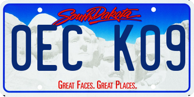 SD license plate 0ECK09