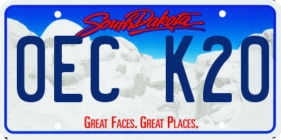 SD license plate 0ECK20