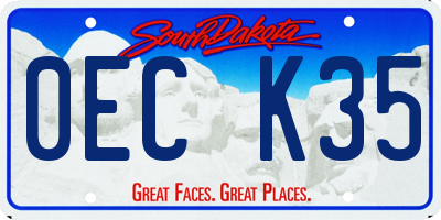 SD license plate 0ECK35
