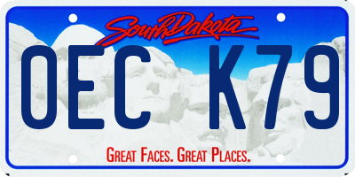 SD license plate 0ECK79