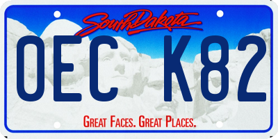 SD license plate 0ECK82