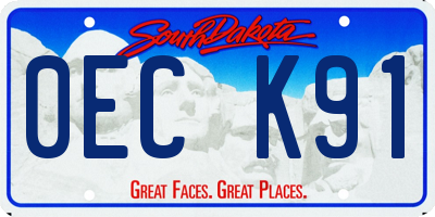 SD license plate 0ECK91