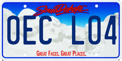 SD license plate 0ECL04